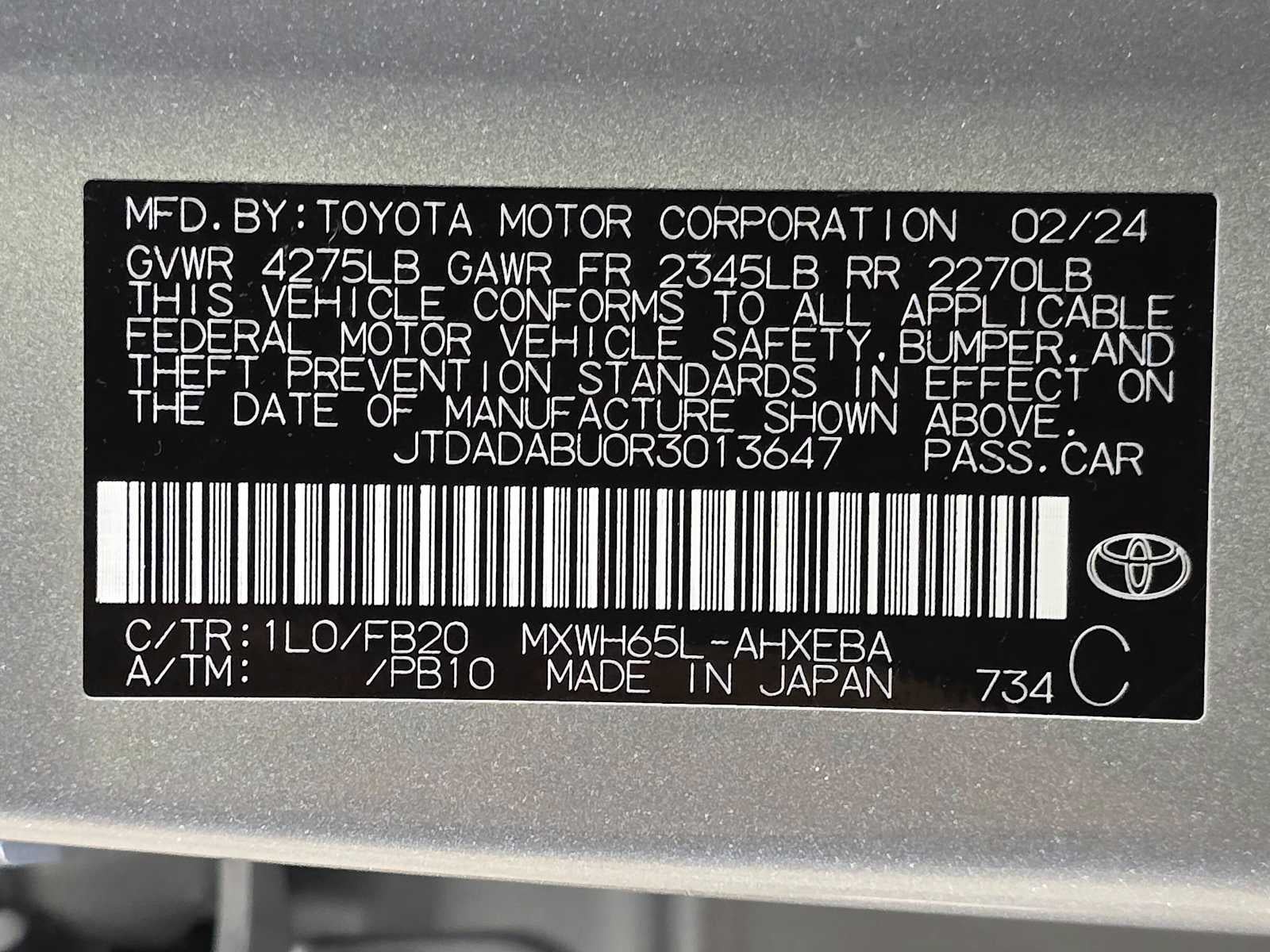 2024 Toyota Prius LE