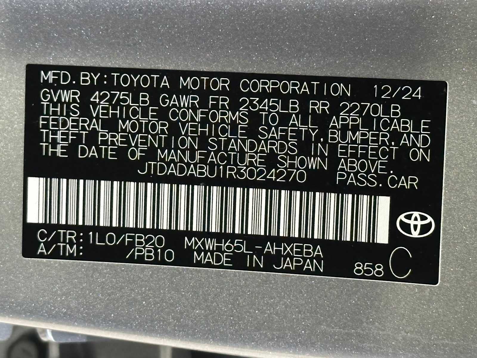 2024 Toyota Prius LE