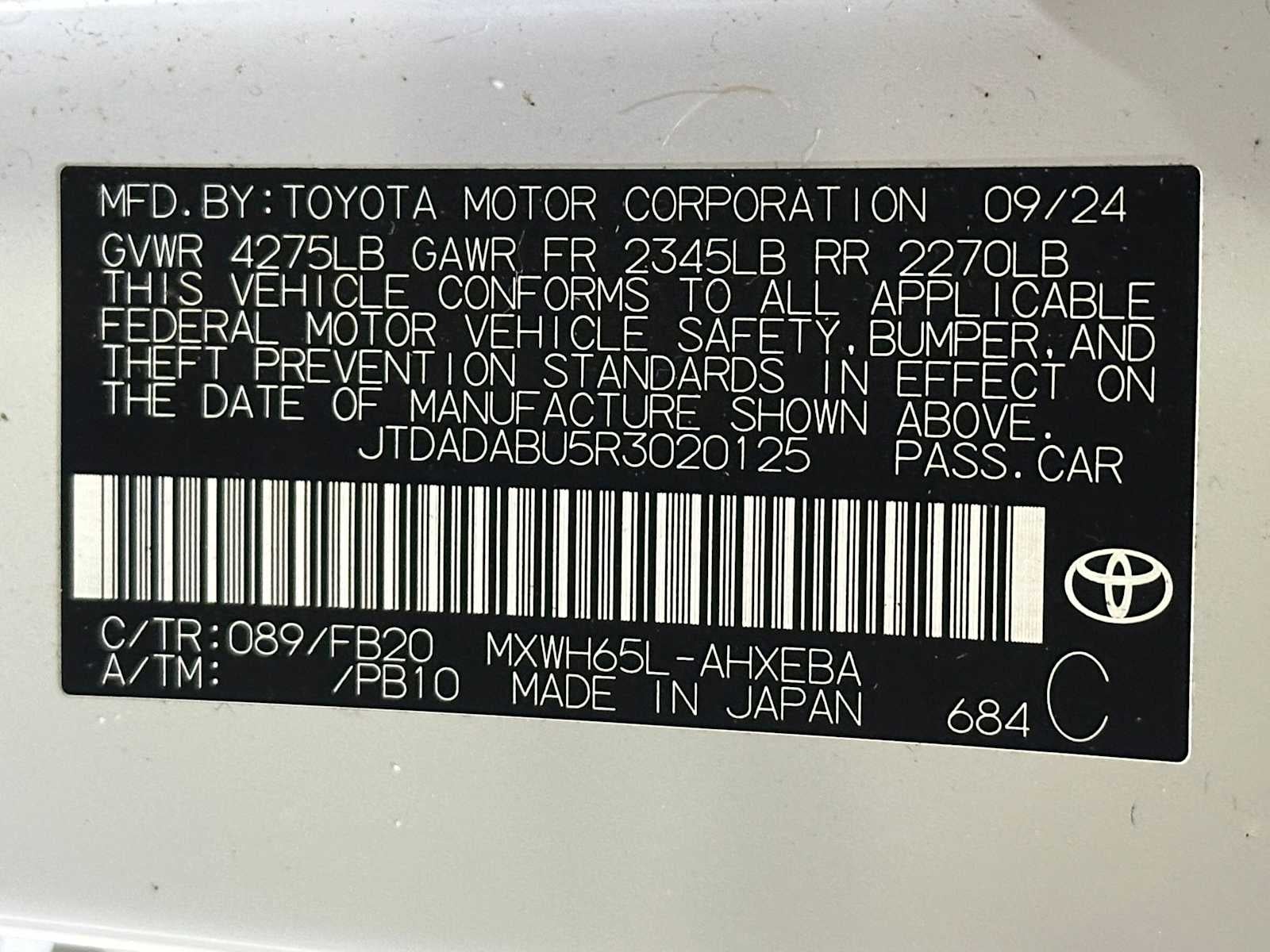 2024 Toyota Prius LE