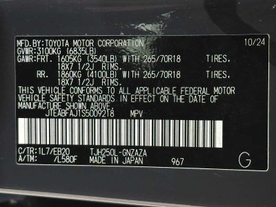 2025 Toyota Land Cruiser 4WD (Natl)