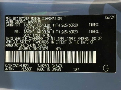 2024 Toyota Land Cruiser 4WD (Natl)