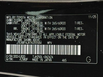 2026 Toyota Land Cruiser 4WD (Natl)