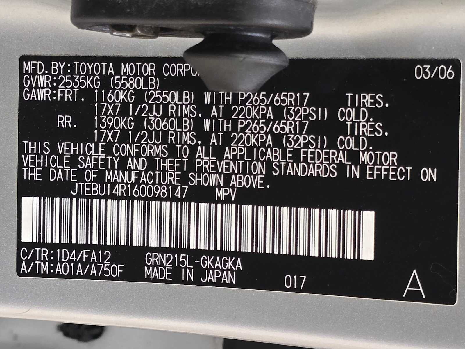 2006 Toyota 4Runner SR5