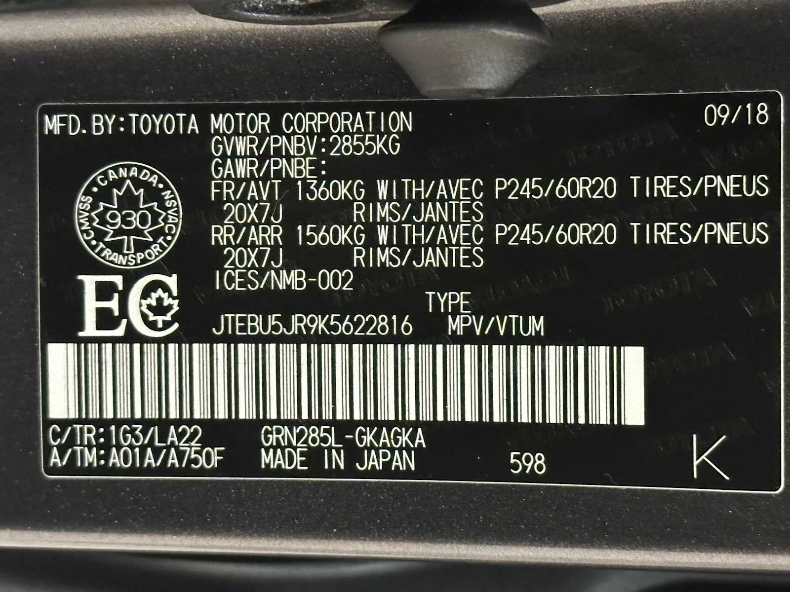 2019 Toyota 4Runner Limited