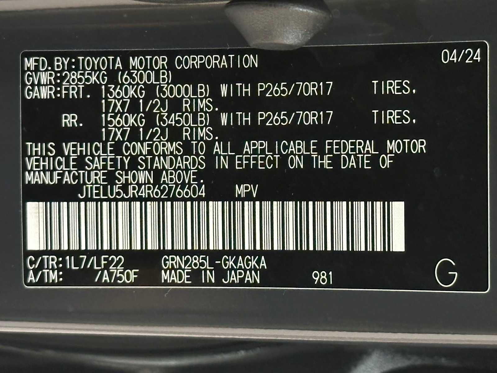 2024 Toyota 4Runner TRD Pro
