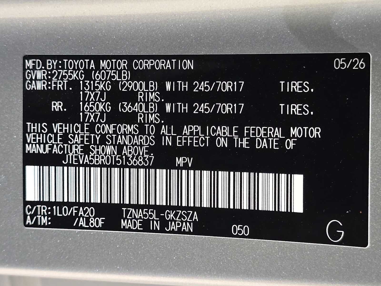 2026 Toyota 4Runner SR5