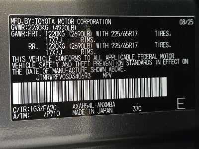 2025 Toyota RAV4 Hybrid XLE