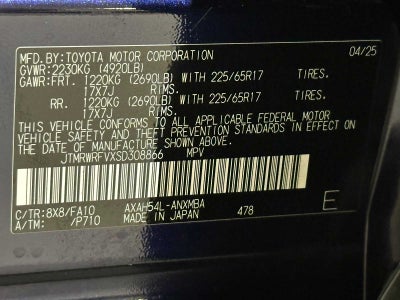 2025 Toyota RAV4 Hybrid XLE