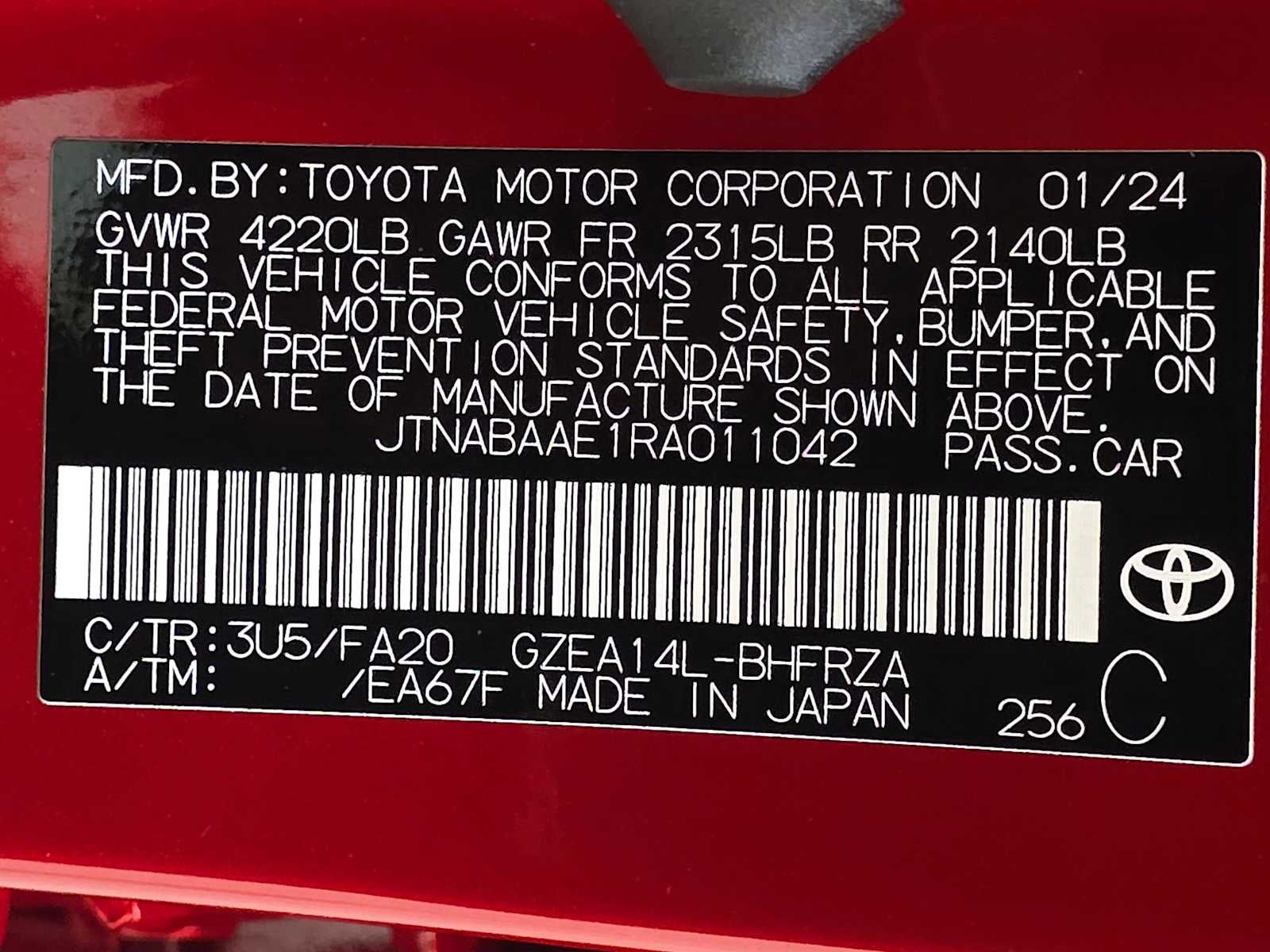 2024 Toyota GR Corolla Core