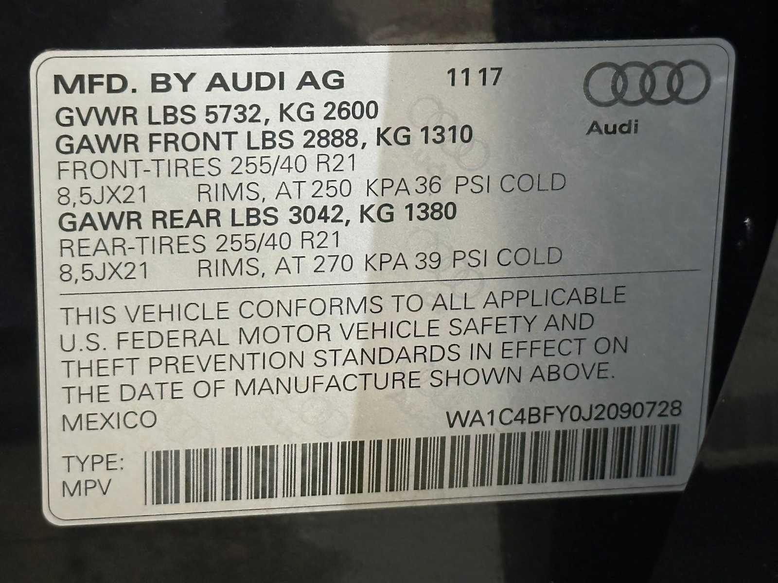 2018 Audi SQ5 Prestige
