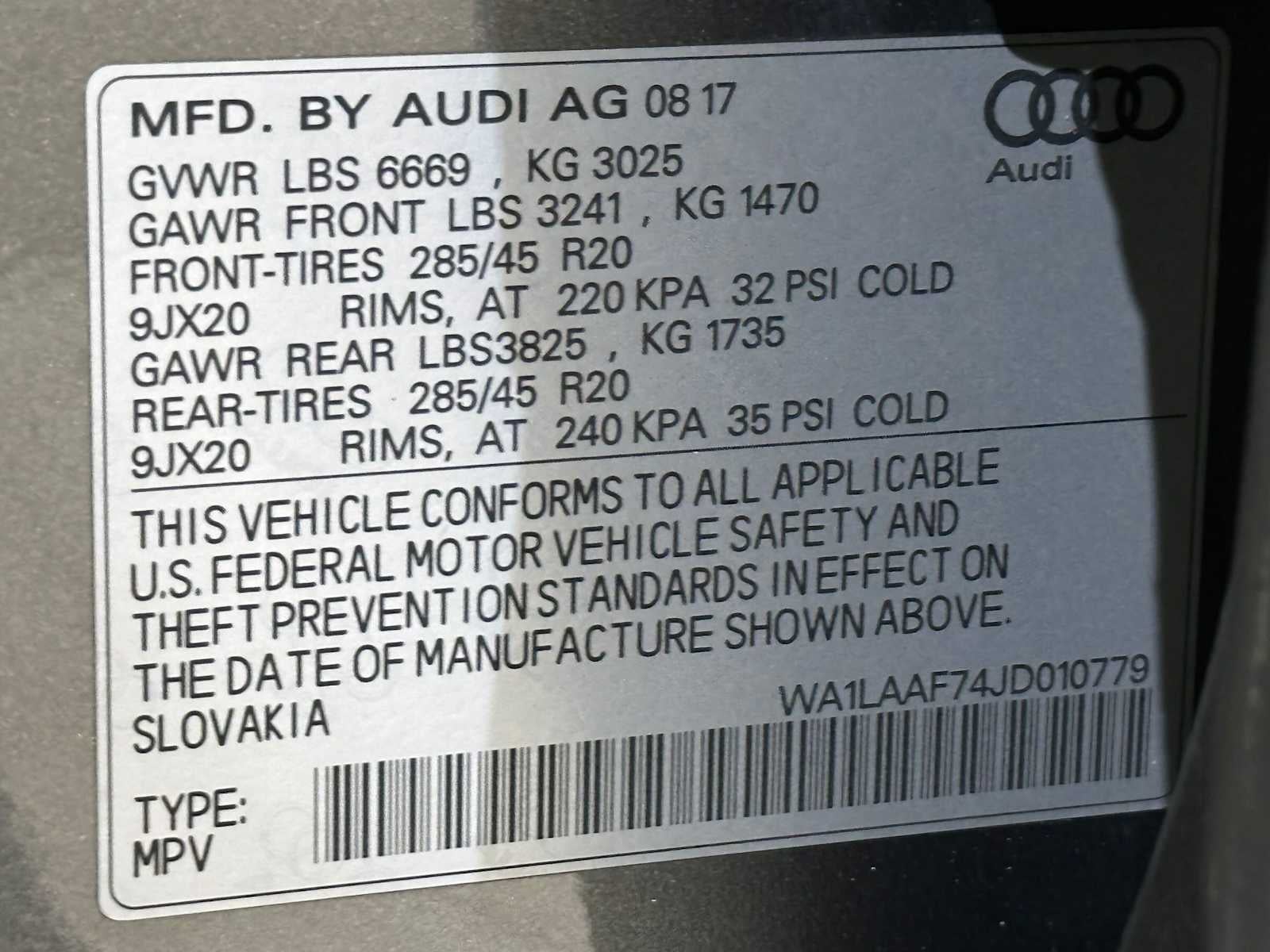 2018 Audi Q7 Premium Plus