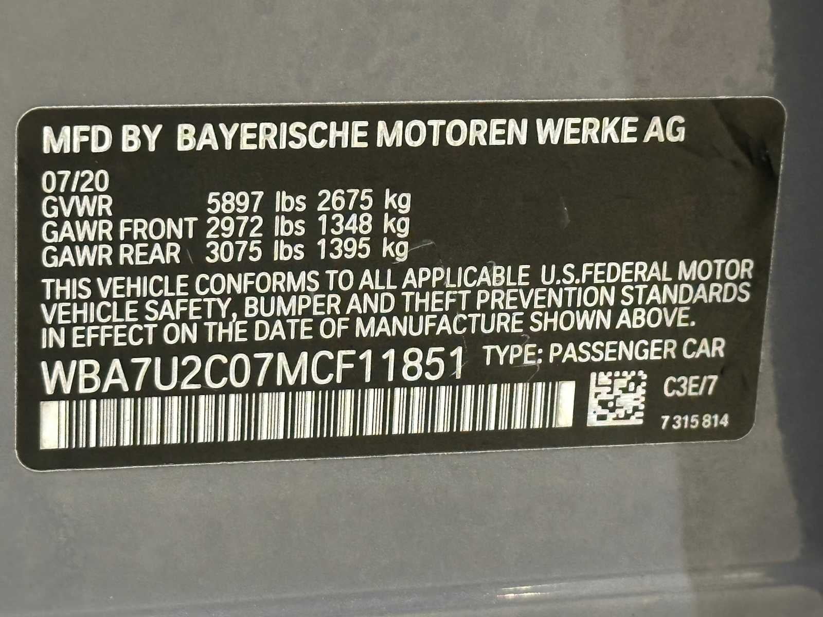 2021 BMW 750i xDrive 750i xDrive