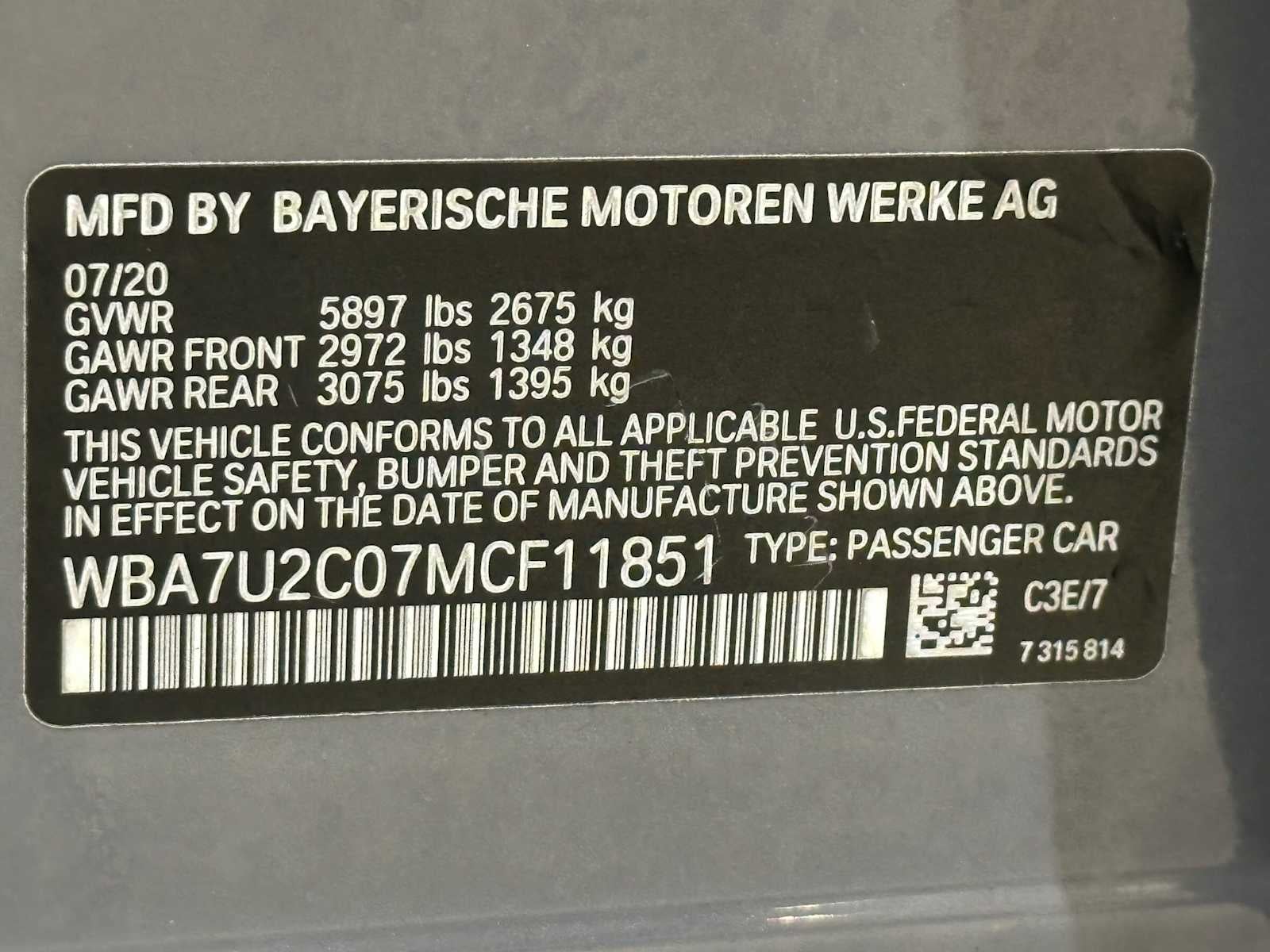2021 BMW 750i xDrive 750i xDrive