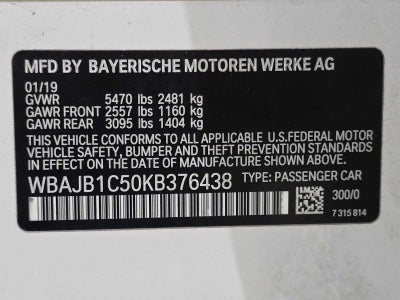 2019 BMW 530e xDrive iPerformance 530e xDrive iPerformance