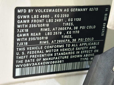 2013 Volkswagen Tiguan SEL