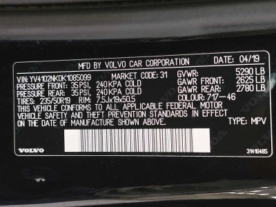 2019 Volvo V90 Cross Country T5 AWD
