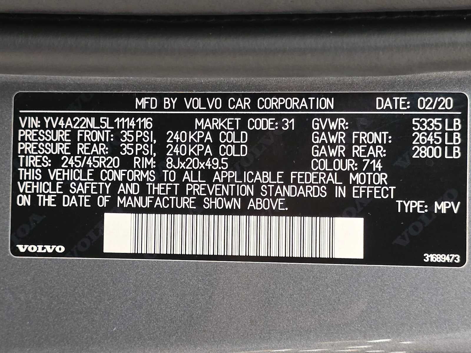 2020 Volvo V90 Cross Country T6 AWD