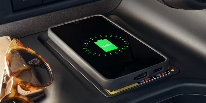 Wireless phone charging pad in the 2026 Toyota Grand Highlander.