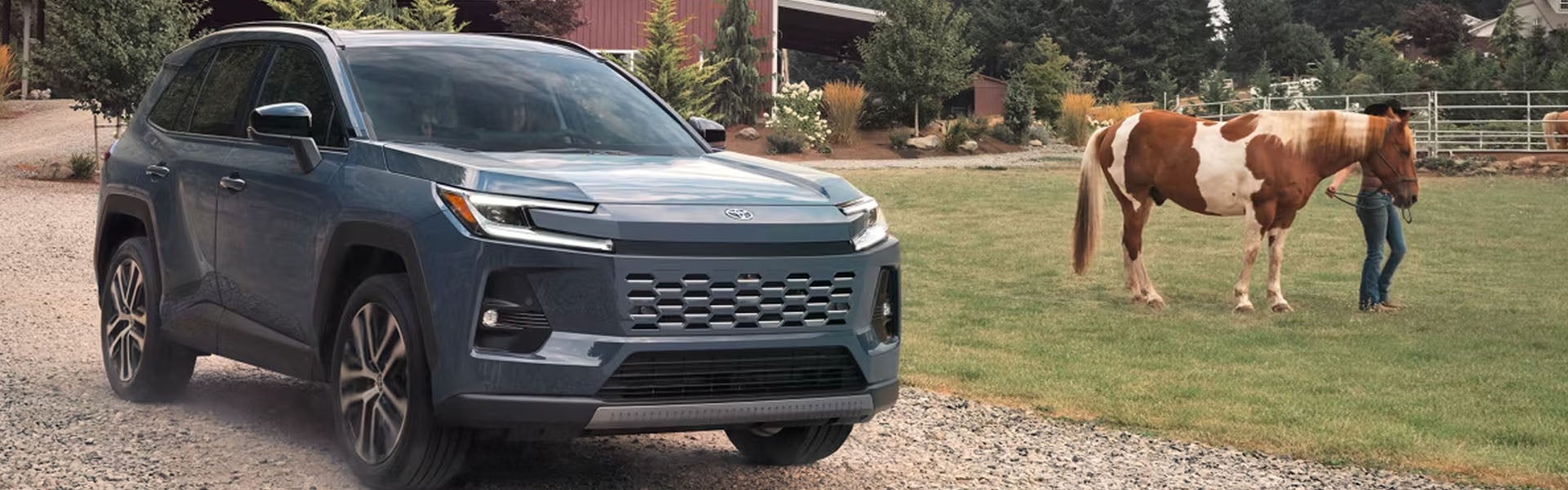 Front view of a 2026 Toyota RAV4 SUV parked outdoors.