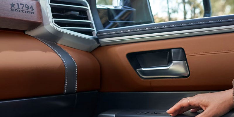 Tundra interior door trim detail.
