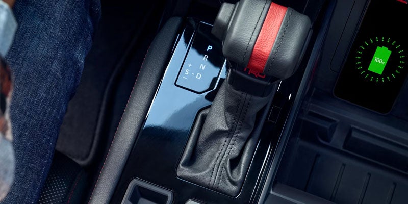 Tundra gear shifter close-up.